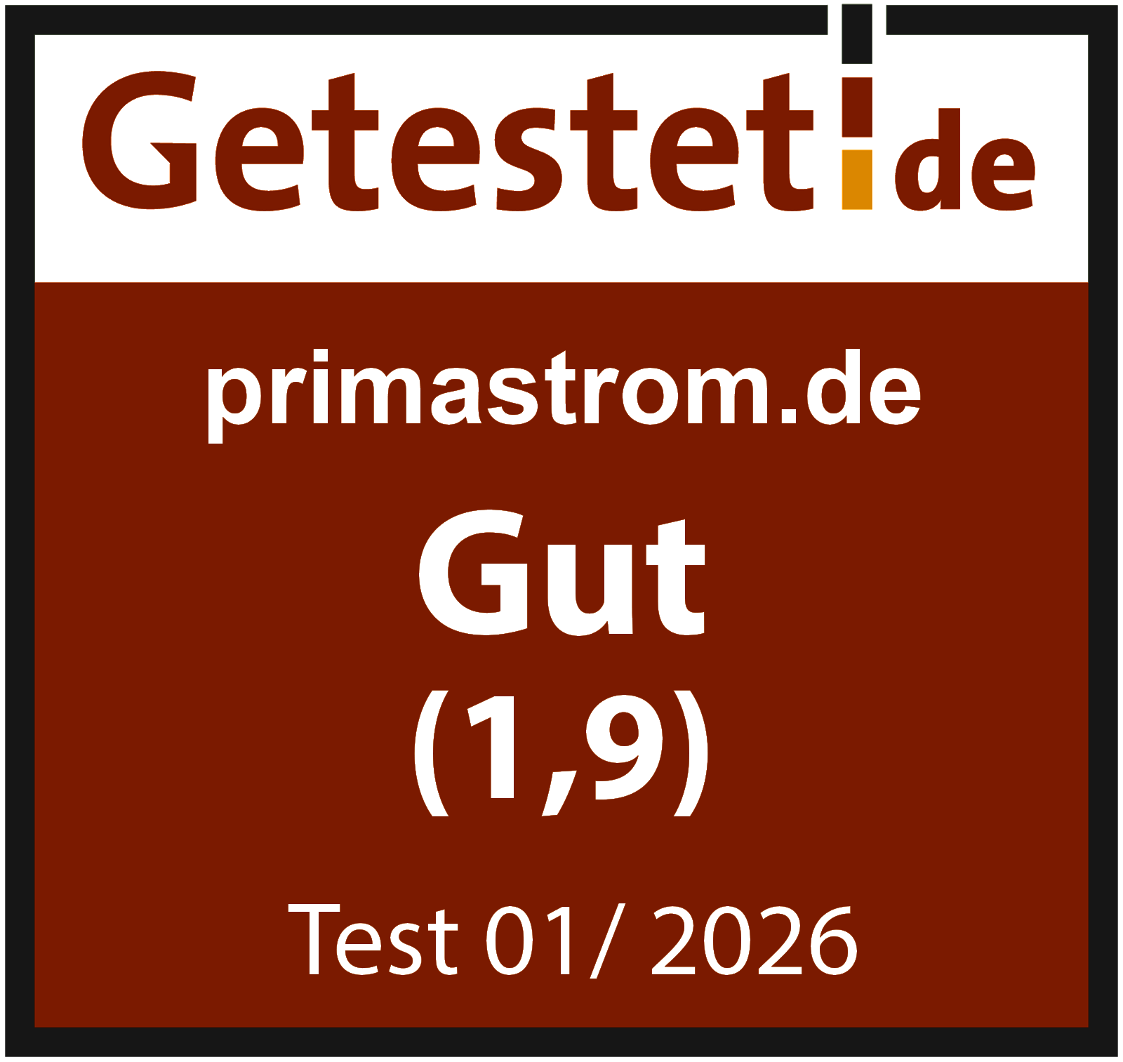 Einzeltest_Testsiegel_primastrom Zertifikat 2023 – Kundenfreundliche Strom- und Gasrechnung (DIET)