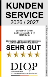 Auszeichnung Kundenservice 2024/2025 – Sehr gut (DIQP)